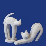 Gato Estilizado Par 23cm