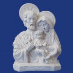 Busto Sagrada Família com cruz gr 30x21cm