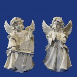 Anjo Coroa de Flor 25cm o par