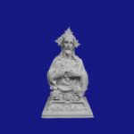 Busto coração de jesus com rosas 31cm