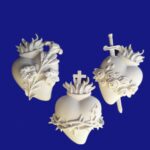 Aplique 3 coração trio 13x8cm